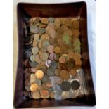 An accumulation of mostly British Copper Coins including George III etc (100's)
