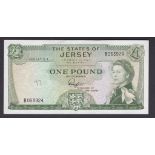 Banknote - Jersey 1963 £1, "B" Signature 1, Padgham GVF