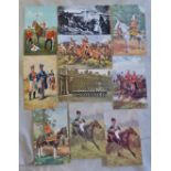 Dragoons RP and Artist Postcards including: The 1st King's charging at Waterloo, Harry Payne, Tuck'