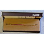 Vintage Parker Classic Polled gold ball pen, boxed as new