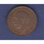 Great Britain 1926 King George V Halfpenny, Ref S4057, Grade GEF