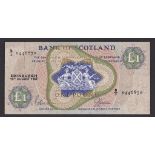 Scotland (Bank of Scotland) 1969 £1, Pick 109b, UNC