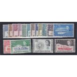 British Antarctic Territory 1963-69 - definitive set 1/2d to £1 (Both)(16) u/m mint SG£275