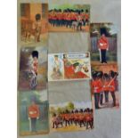 Irish Guards - Fine Range of colour artists cards including: Harry Payne 'Band with Regimental