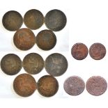 Great Britain 1826-1885 Farthings (5) including: 1826 -Farthing, Ref (S3822), Grade (VF), 1st Issue,