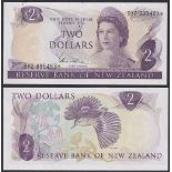 New Zealand-Reserve Bank 1981-5, Two Dollars, 9Y2895483 Purple, Hardie, Chief Cashier signature,