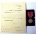 Imperial Service Medal (GEOV) to Robert Pawley Tipple in its box of issue, Mr Tipple was a postman