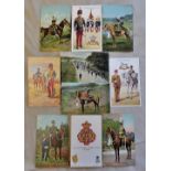 Hussar Artist Postcards including: 8th Hussars, 4th Hussars, Harry Payne, Tuck's etc. Good lot (10)
