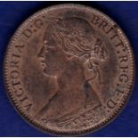 Great Britain Farthing - 1860 Ref S3958, Grade AVF.