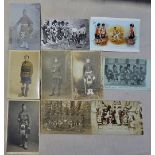 Argyll and Sutherland Highlanders Range of mostly WWI cards, some earlier, mostly RP's - colour