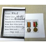 WWI Mercantile Marine Pair of Medals to Henry Hale, with research.