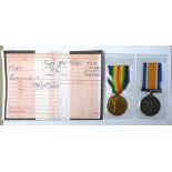 WWI British War Medal and Victory Medal to 2282 A/Cpl L.A. Ford, Suffolk Yeomanry