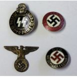 WWII German SS 'Meine Ehre heist Treue!' (My Honor is Loyalty!) Membership badge, D.V.G. Westmark (