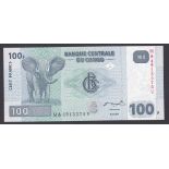 Congo (Dem. R.) 2007 100 Francs P92, UNC.
