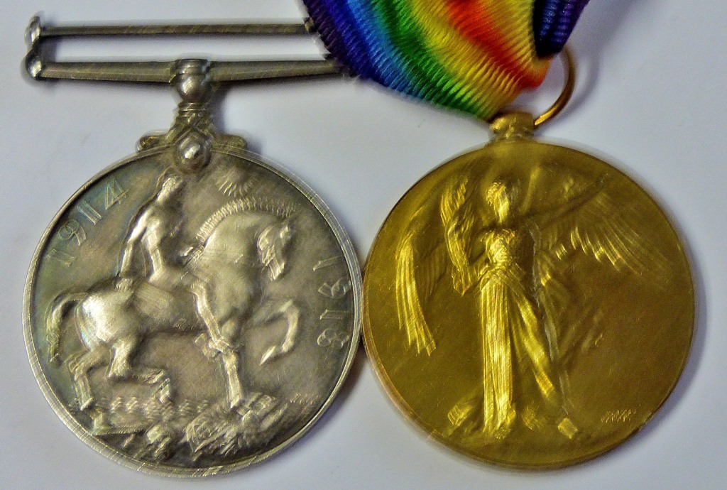 WWI Machine Gun Corps pair to Pte. 2876 H.E. Osborne, War Medal and Victory Medal. GEF - Image 5 of 6