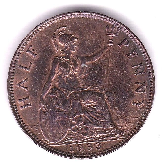 Great Britain Half Penny - 1933 Ref S4058, Grade AUNC. - Image 6 of 6