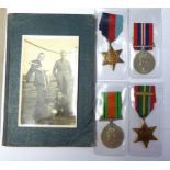 RAF Air Gunners Log Book with Group of Medals including: 1939-45 Star, Pacific Star with Burma clasp