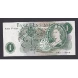 Banknote-£1 J page, serial MU01774659,AUNC