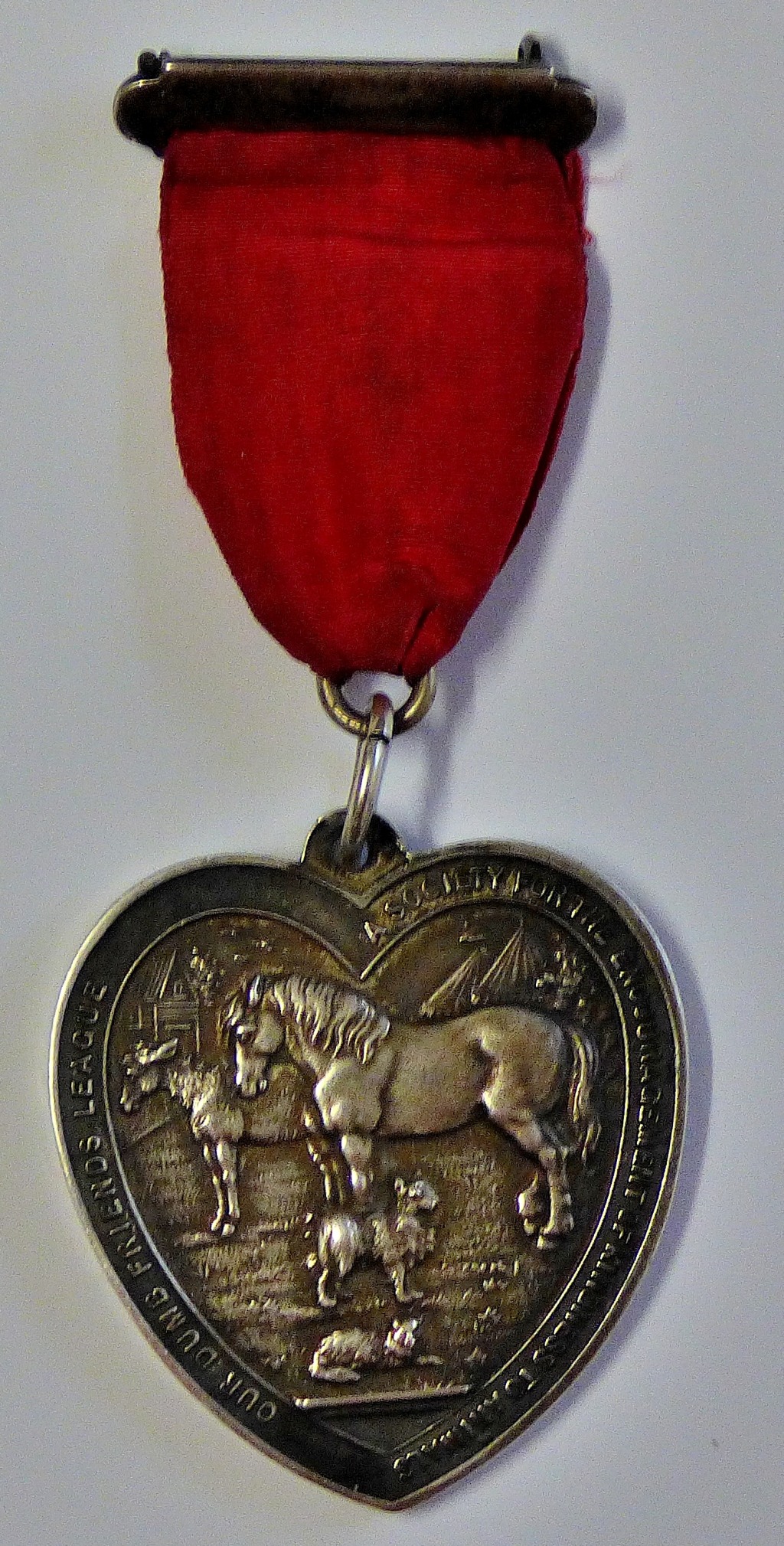 British 'Our/Dumb' Friends League Silver Medal, Awarded 1934 to Edwin P. Prattern for conspicuous