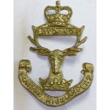 British Gordon Highlanders Sporran badge, QC (White-metal, lugs)