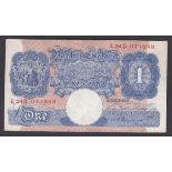 Great Britain 1940 £1 K.O. Peppiatt blue Emergency note, L34D, good, VF, B249