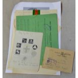 WWII Range of ephemera relating to Dnys Harry Jarvis R.A.S.C. Including postcards, church service