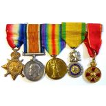 WWI Battle of Jutland Group of five awarded to Chief Gunner Albert Edward Seymour R.N. With WWI