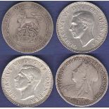 Great Britain 1942E Shilling, Ref S4082, Grade AUNC.-Great Britain 1898 Shilling Grade GF-Great