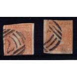 Australia(Victoria) 1854-6d Orange, Imperforate, fine used SG32(2)