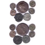 Roman-Range of bronze Issues-useful lot(7)