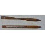 German WWI Flechette Darts, two different patterns as dropped by aircraft onto enemy troops.