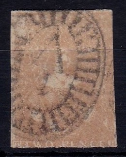Australia(Victoria) 1850-Two pence brown, lilac - fine used