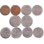 Luxemburg 1930- 5 cents EF, KM40, quite scarce-Luxemburg 1939-Franc,KM44,AEF-Luxemburg 1946-Franc,