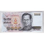 Thailand 1992 1000 Baht, King Raha IX, rev King and Queen Sirikit, Ref: P96, UNC