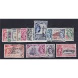 Cayman Islands-1953-62, 1/4d to 10/- fresh u/mint SG148-161