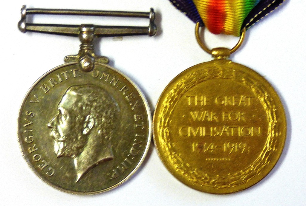 WWI Machine Gun Corps pair to Pte. 2876 H.E. Osborne, War Medal and Victory Medal. GEF - Image 6 of 6