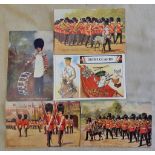 Irish Guards - Artist Colour postcards including: 'Changing the Guard at St. James' Palace and Harry