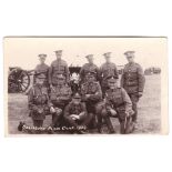 Royal Horse Artillery 1929 Full Crew aside a 25 Pounder "Salisbury Plain Camp 1929"