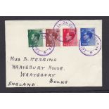 Tristan De Cunha 1936- env to England with King Edward VIII set with Tristan De Cunha cachets,