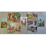 Dragoons RP and Artist Postcards including: The King's Army 1705, Tuck's, Valentines Oilettes