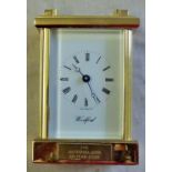 Good looking carriage clock- Woodford of England, seven jewel, appears in good order, but needs some