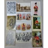 Argyll and Sutherland Highlanders batch of Ten postcards, Officers, Groups, Portraits - March past