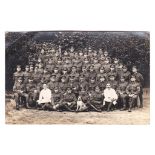 Royal Field Artillery WWI Large Coy RP group photo sent from A.S.C.E.F.C., APO No.1, B.E.F. France