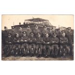 Royal Artillery + Royal Engineers-Unit photograph outside a partly camouflaged prison?
