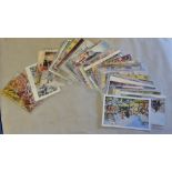 Military Historic Postcards - Famous battles (waterloo etc), Kitchener etc, several Harry Payne's (