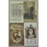 General Joffre - Portrait with medals and three British portrait, postcards including RAMC (4)
