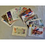 Patriotic Poscards - WWI- Colourful range (25)