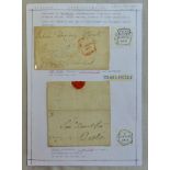 Ireland- 1808 and 1811 EL's-Free 'Marmaid' cancellations, 1808 EL Dublin to Waterford and 1811