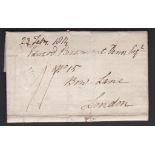 Devon 1814 EL - Ottley St Mary to London with Honiton/Penny Post