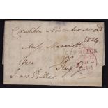 Devon 1814 Free El Crediton to Rugby, m/s Free Jamies Baller and red 'Free' SL Crediton/183 (DN